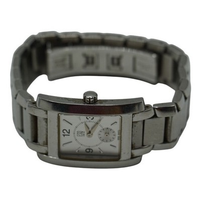ESQ by Movado Ladies Analog Quartz Tank Wristwatch Watch New Battery Stainless