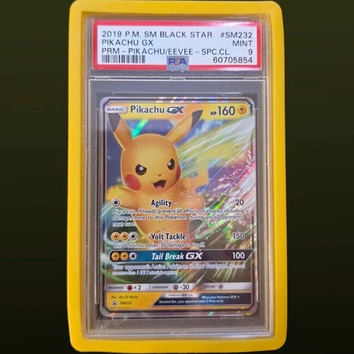 2019 POKEMON SM BLACK STAR PROMO #SM232 PIKACHU GX PSA 9