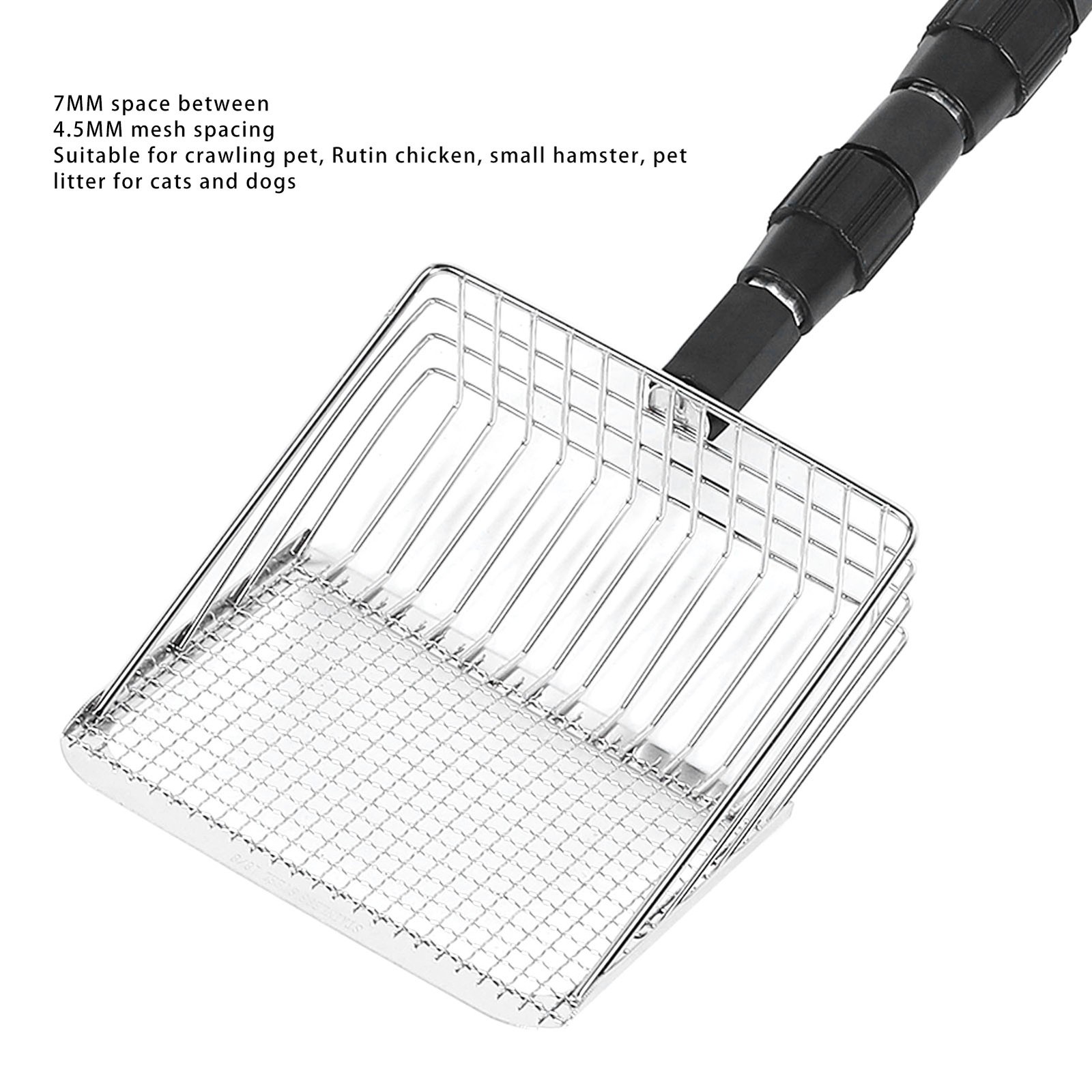 `Long Handle Chicken Poop Scooper Metal Cat Litter Scoop Stretchable For