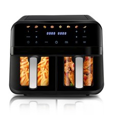 9L Doppel Heißluftfritteuse 8in1 2400W Dual Air Fryer Mit Digital Touch-Screen