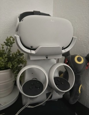 Meta Oculus Quest 2 (64GB) VR Headset inkl. Akku-Elite-Riemen, Tasche, VR Cover