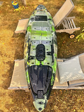 Legacy Sit-On-Top Single Fishing Kayak Green/Black Camo w/ Storage Hatches