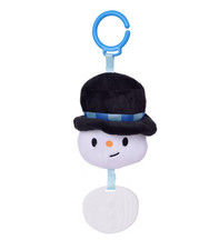 Sunny Days Christmas Snowman Chimes Rattle Multi Textures Massage Gums New