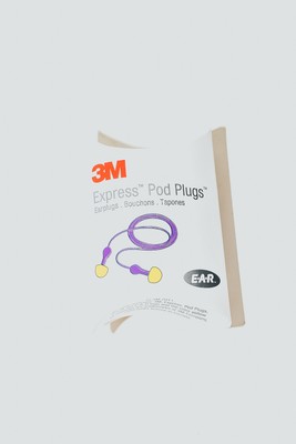 3M E-A-R Express Pod Plugs - Express Pod Plugs, corded w/ assorted color grips