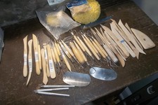 Lot of New and Used Clay Sculpting Tools; Art...
