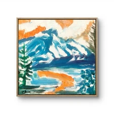 14 X 14 Original Abstract Handmade Signed Expressionism Colorful Painting