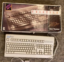 Key Tronic 1995 Eurotech Enhanced 104 Key Keyboard w Box Win 95 PS/2 Adaptor