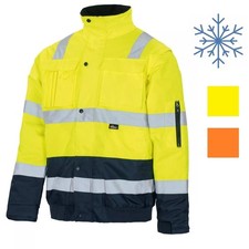 VIZWELL Warnschutz Pilotenjacke VW 60 CB Warnjacke Warnschutzjacke Pilotenjacke 