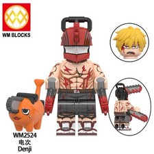 2 inch Custom Chainsaw Man, Denji with Pochita Minifigure, New/Mint