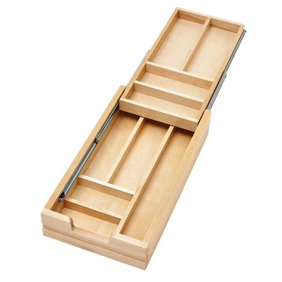 Rev-A-Shelf Two-Tier Cutlery Drawer System w/ BLUM Soft-Close, 4WTCD-15HSC-1