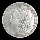 1884 Morgan Silver Dollar, XF+