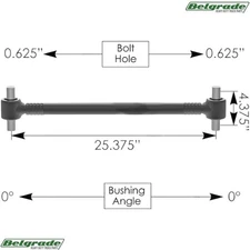 TMR533C Torque Rod Crimped 25.375in IHC/Ford - 3580088C3 3580088C2 4C4Z4264CA