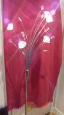 Rosa dimmable 5 light flower floor lamp - chrome