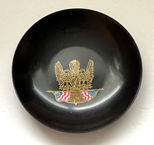 Vintage Couroc Bowl Hand Inlaid Patriotic Liberty Bell Eagles Flag USA Made