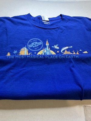 Disney World T-Shirt Blue Adult XL The Most Magical Place in the