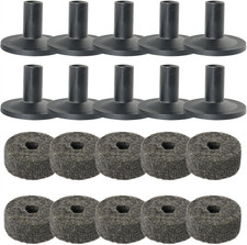 10 Sets Cymbal Stand Felt Washer Gray Drum Cymbal Stand Sleeves Drumset Kit Acce