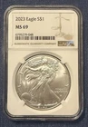 2023 American Silver Eagle NGC MS 69 — 1 oz .999 Fine Silver Lot Of 4