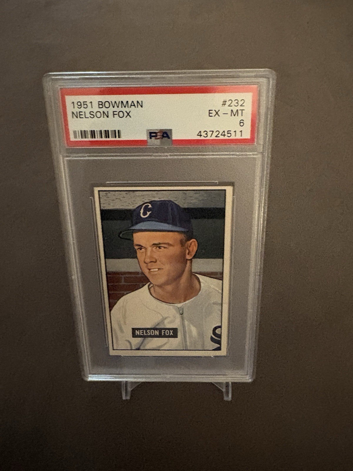 1951 Bowman #232 Nelson Nellie Fox Chicago White Sox RC Rookie HOF PSA 6 EX-MT