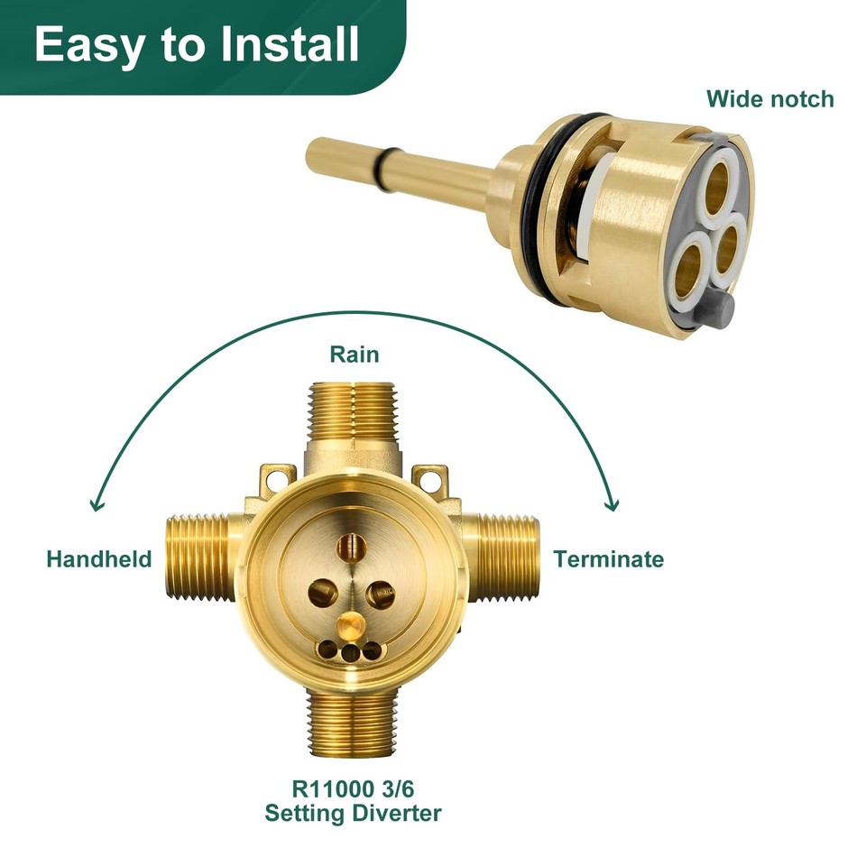 Rp51919 6-setting Diverter Cartridge for Delta Faucet Valve Body R11000 ...