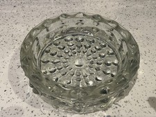 60er 70er Jahre Kunstglas Aschenbecher / Schale Rudolf Jurnikl Sklo Union klar