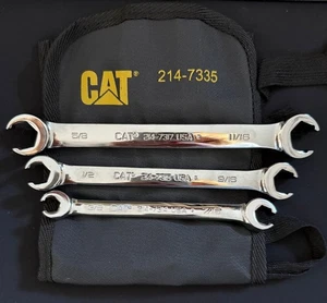CAT Pilier de catégorie 214-7335 3-Piece 6-point Set de clé à double extrémité d'éclat avec boîtier