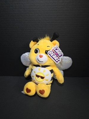 Care Bears FUNSHINE BEAR Bumble Bee Plush Holographic Sparkle Wings / 11  / NEW