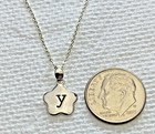 Kit Heath Sterling Silver 925 Kids Alphabet Flower Initial y Necklace 12-14" NWT — photo 2