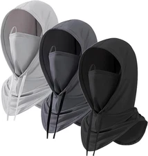 3 Pack Summer Balaclava Sun UV Protection Hood Breathable Full Head Mask Face...