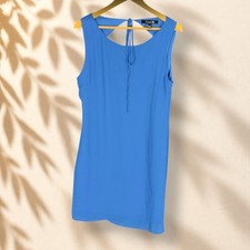 Forever 21 Dress Women L Large Sheath Midi Zipper Sleeveless Lined Casual