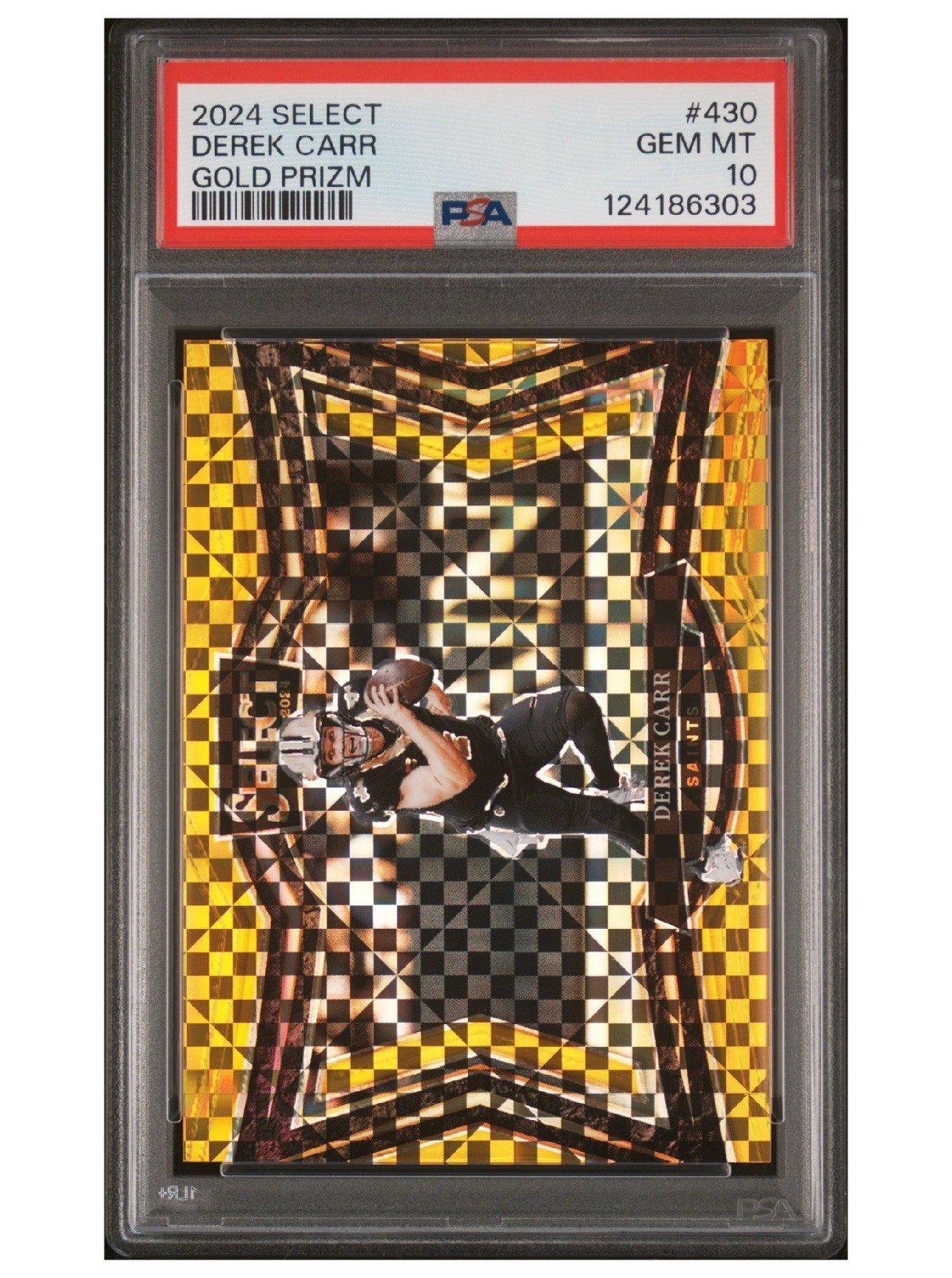 2024 Select - Derek Carr Gold Prizm Field Level 3/10 - PSA 10 - POP 1