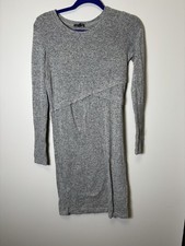 Express Gray Long-sleeved Sweater Dress, Size Small
