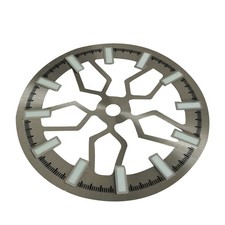 Grey 28.5mm Skeleton Watch Dial w/ Green Luminous For Japanese NH70 Movement