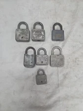 7 Pc Vintage Master Lock 77 99 44 Bison Chicago Padlock Lot No Keys