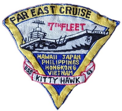 ---Vtg US Navy 7th Fleet   Far East Cruise jacket patch Vietnam Japan