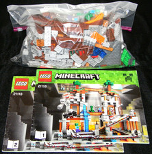LEGO MINECRAFT 21118 - THE MINE / 100 PARTS COMPLETE WITH INSTRUCTIONS / NO BOX