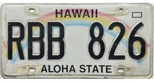 *BARGAIN BIN*  Hawaii Rainbow License Plate #RBB 826