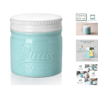 Dowan Butterdose Porzellan Mit Deckel, WasserküHlung FüR Streichzarte Butter