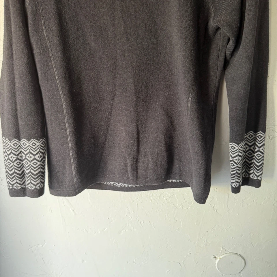 Sudadera con Capucha Aspen Para Mujer Gris Carbón Patrón Isla Justa Talla S Exterior Foto 3 de 4