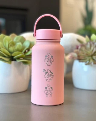 Alcremie Water Bottle, Engraved Coffee Tumbler with Strawberry Berry Love Flower - Image 1 of 4