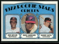 1972 Topps Orioles Rookie Stars Don Baylor / Johnny Oates #474 ~ NM-NM/MT ~