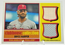 Bryce Harper 2025 Topps Heritage Clubhouse Collection Dual Relic #CCSDR-BH