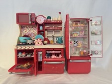 Our Generation Red Gourmet Kitchen and Fridge Set for 18" Complete