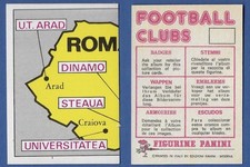 FIGURINE FOOTBALL CLUBS 1975 - PANINI - NEW/NEW - N.243 MAP ROMANIA