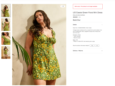 BNWT 44 Urban Outfitters Cassie Green Floral Mini Dress L Sundress Spring  Summe | eBay UK