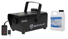 Rockville R700 Fog/Smoke Machine w/ Remote Quick Heatup, Thick Fog Gallon Fluid