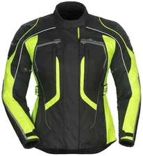 Tourmaster Advanced Black/Hi-Viz Textile Motorcycle Jacket Women's Sizes XS & SM
