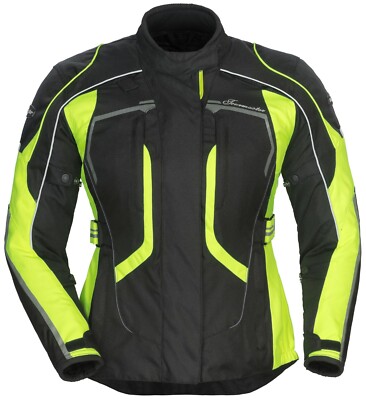 Tourmaster Advanced Black/Hi-Viz Textile Motorcycle Jacket Women's Sizes XS & SM