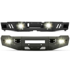 Front Rear Bumper W Led Lights Sensor Holes For Ram 2500 3500 2010-2024 18 Front Rear Bumper W Led Lights Sensor Holes For Ram 2500 3500 2010-2024 18