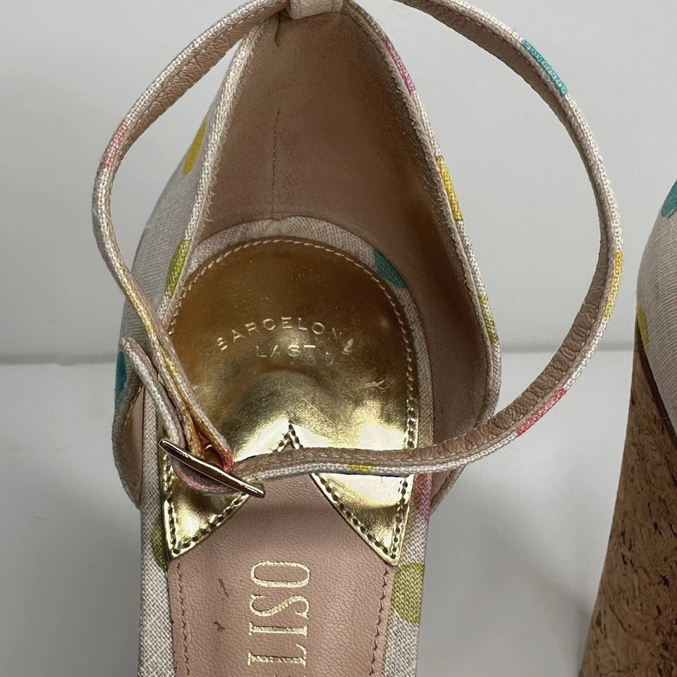 Sandalias de cuña Palter DeLiso multicolor a lunares, para mujer talla 36 Foto 4 de 4