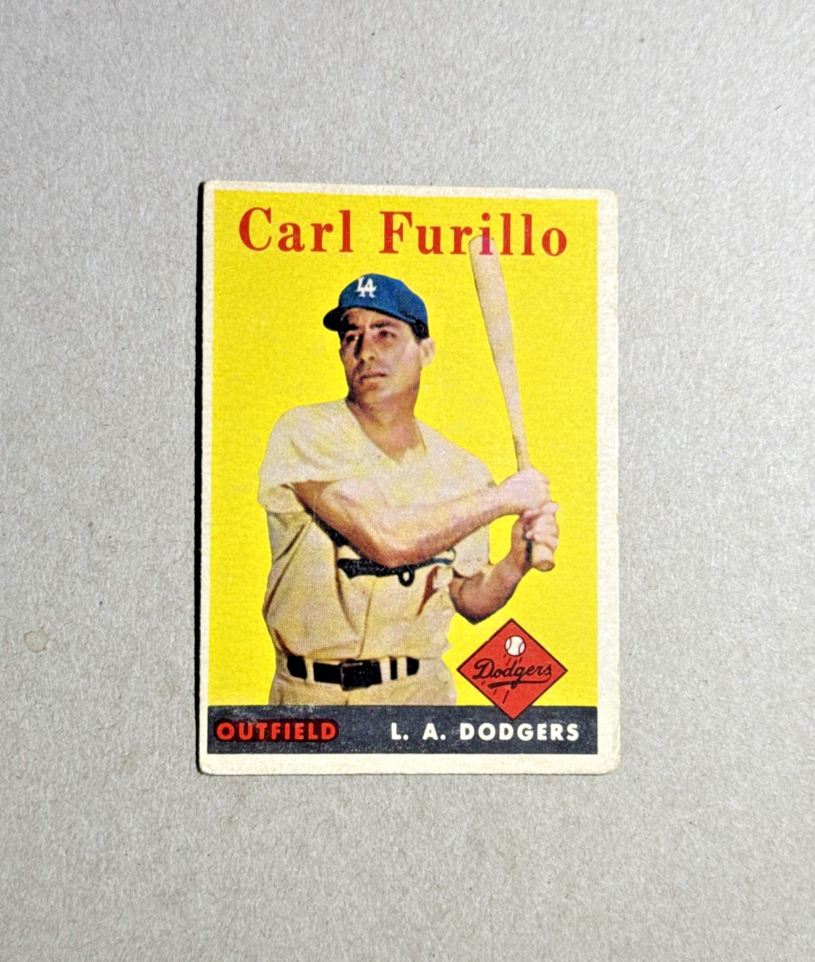 1958 Topps #417 Carl Furillo  Vintage Baseball Card! VGEX